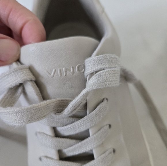 Vince Benfield Leather Platform Sneakers Cafe Au Lait Color Size 38.5 or US 8 - Picture 13 of 15